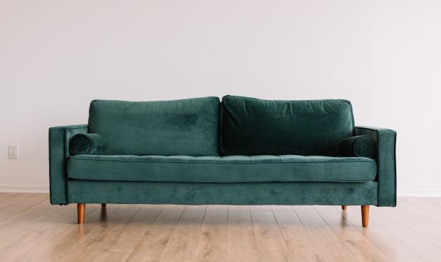 Poplar suede sofa